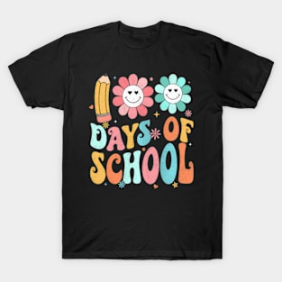 Groovy Happy 100Th Day Of School 100 Days Smarter T-Shirt